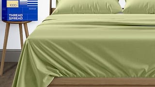 THREAD SPREAD Pure Egyptian King Size Cotton Bed Sheets...