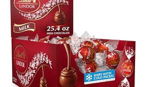 Lindt LINDOR Milk Chocolate Candy Truffles, Milk Chocolate...