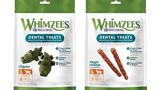 Whimzees Natural Grain Free Dental Dog Treats, Large...