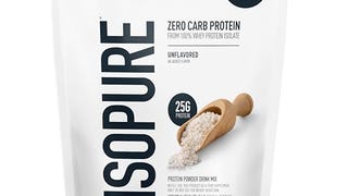 Isopure Zero Carb 100% Pure Whey Isolate Protein Powder,...