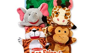 Melissa & Doug Zoo Friends Hand Puppets (Set of 4) - Elephant,...