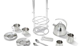 Melissa & Doug Stainless Steel Pretend Play Tea Set and...