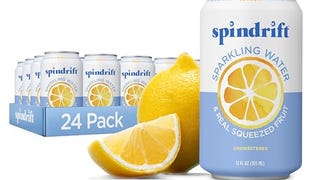 Spindrift Sparkling Water, Lemon Flavored, Made with Real...