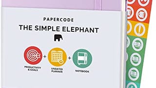Simple Elephant Undated Planner for 2024 - Monthly, Weekly,...