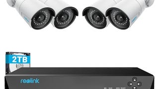 REOLINK 4MP 8CH PoE Security Camera System, 4pcs Wired...