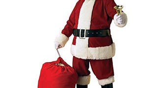 Rubies mens Deluxe Ultra Velvet Santa Suit With Gloves...