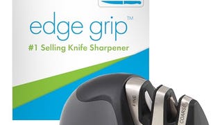 KitchenIQ 50009 Edge Grip 2-Stage Knife Sharpener, Black,...