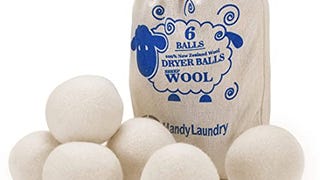Wool Dryer Balls - XL Natural Fabric Softener, Reusable,...