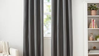 Amazon Basics Room Darkening Blackout Window Curtain with...