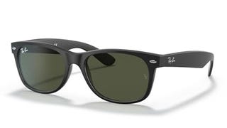 Ray-Ban RB2132 New Wayfarer Square Sunglasses, Rubber Black/...