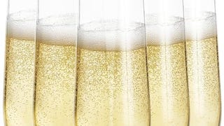 Prestee 24pk Stemless Plastic Champagne Flutes - 9 Oz, Clear...