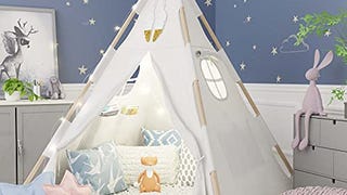 New Tazztoys Kids Teepee Tent for Kids with Fairy Lights...