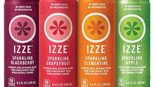 Izze Sparkling Juice, 4 Flavor Variety Pack, 8.4 Fl Oz...