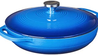 Lodge 3.6 Quart Enameled Cast Iron Oval Casserole With...