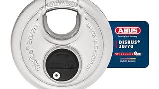 ABUS Diskus 20/70 Heavy Duty Stainless Steel Disk Padlock...