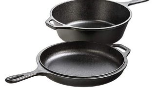 Lodge Pre-Seasoned 2-in-1 Cast Iron Combo Cooker - 3.2...