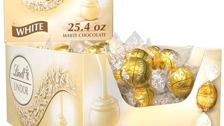 Lindt LINDOR White Chocolate Candy Truffles, White Chocolate...