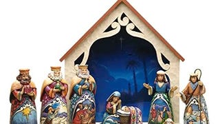 Jim Shore Heartwood Creek 9-Piece Mini Nativity Set Stone...