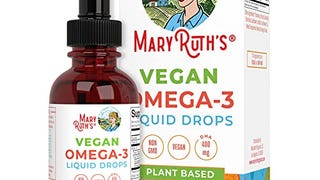MaryRuth Organics Omega 3 Liquid Drops | 400mg DHA Per...