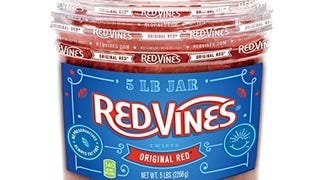 Red Vines Red Original Licorice Twists (4 Pound Jar)