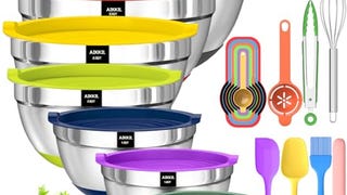 AIKKIL Bowls with Airtight Lids, 20 piece Stainless Steel...