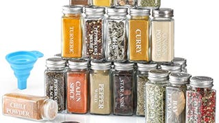 AOZITA 24 Pcs Glass Spice Jars with Labels - 4oz Empty...