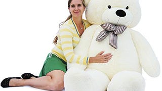 Joyfay Giant Teddy Bear, White- Over 6ft (78")