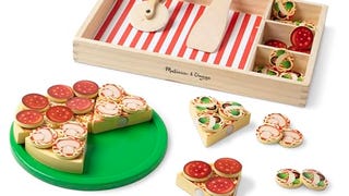 Melissa & Doug Wooden Pizza Party Play Food Set With 36...