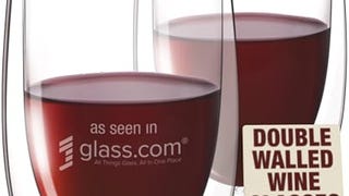 Eparé Stemless Wine Glasses - 13 oz Set of 2 Double-Walled...