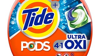 Tide PODS Ultra Oxi Laundry Detergent Soap Pacs, 61 Count,...