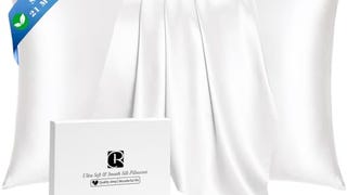 Ravmix Silk Pillow Cases with Zipper, 21 Momme Mulberry...
