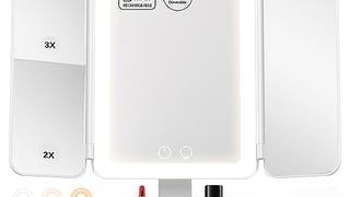 Makeup Mirror with lights, Rechargable Lighted Makeup Mirror...