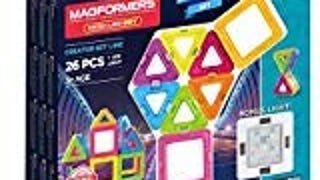 Magformers Neon (26 Piece) + Bonus Light Magnetic Building...