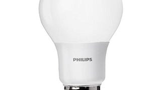 Philips LED Non-Dimmable A19 Frosted Light Bulb: 800-Lumen,...