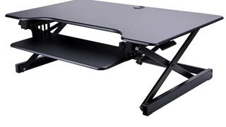 Lorell Deluxe Adjustable Desk Riser, Black, 20" Height...