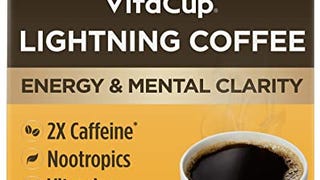 VitaCup Lightning Coffee Pods, for Memory & Focus w/ 2X...