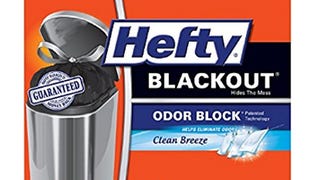 Hefty Blackout Tall Kitchen Trash Bags, Clean Breeze, 90...