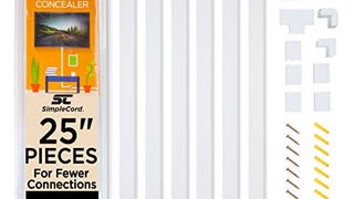 150in Cord Hider Kit - 6-Pack 25in Cable Management for...