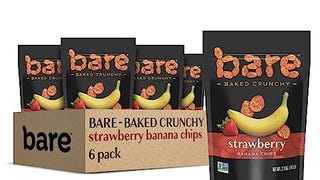 Bare Baked Crunchy Banana Chips, Strawberry, Gluten Free,...