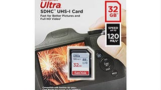 SanDisk Ultra 32GB Class 10 SDHC UHS-I Memory Card up to...