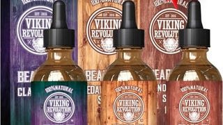 Viking Revolution Beard Oil for Men 3 Pack - Natural Mens...