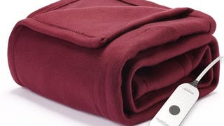 Sunbeam Royal Ultra Cabernet Heated Personal Throw / Blanket,...