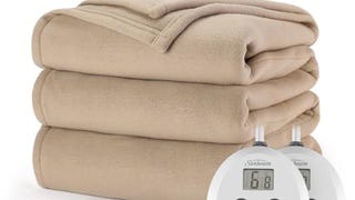 Royal Ultra Fleece Heated Electric Blanket Queen Size, 90"...