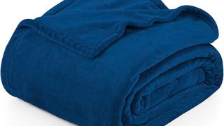 Utopia Bedding Navy Fleece Blanket Queen Size Lightweight...