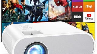 HOMPOW Projector, Native 1080P Full HD Bluetooth Projector...