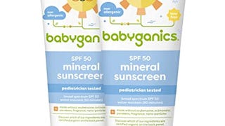 Babyganics SPF 50 Baby Sunscreen Lotion UVA UVB Protection...
