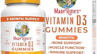 MaryRuth Organics Vitamin D3 Gummies, 2 Month Supply, Adults...
