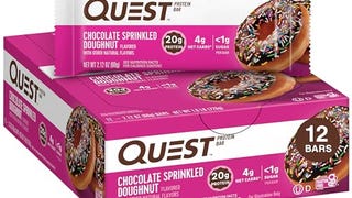 Quest Nutrition Chocolate Sprinkled Doughnut Protein Bars,...