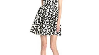 Gabby Skye Women's Scattered Dot Dress, Ecru/Black,