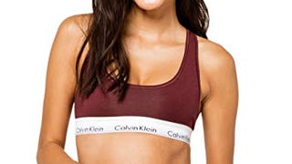 Calvin Klein Women's Modern Cotton Bralette Bra, Deep Maroon,...